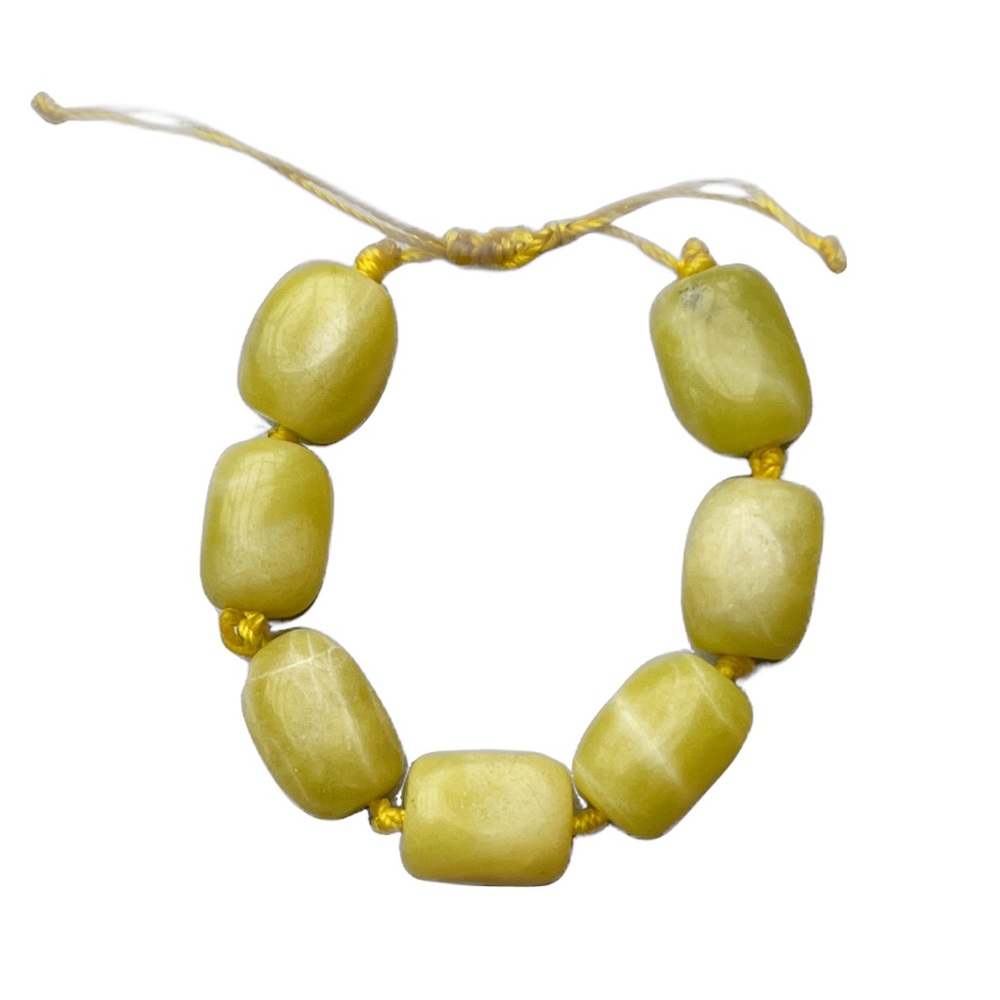 N3W Wellness Yellow Jade Bracelet 
(Yellow Jade natural gemstones)
